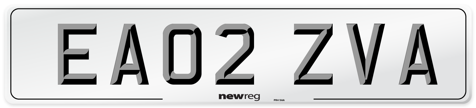 EA02 ZVA Number Plate from New Reg